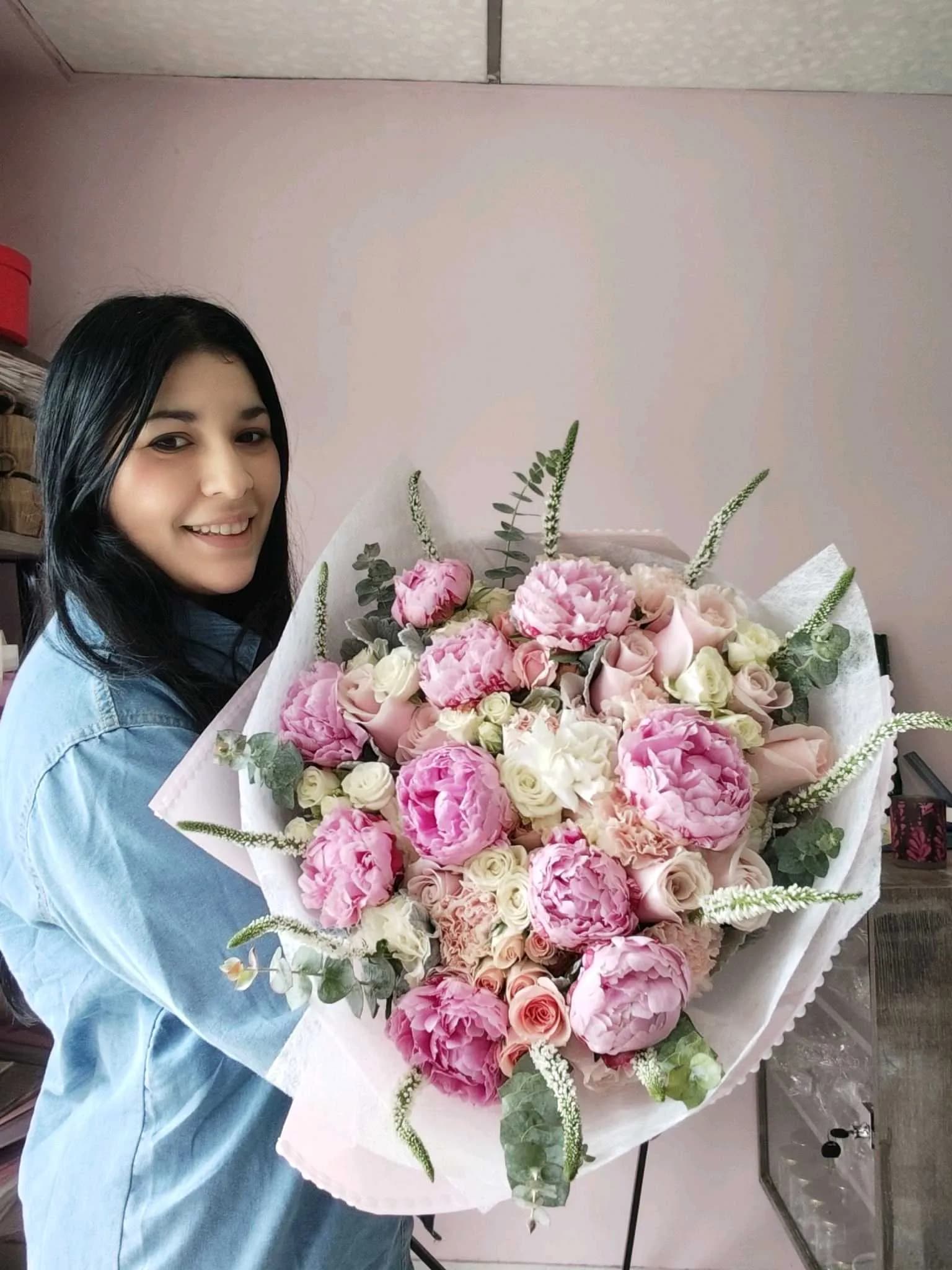 Bouquet de 10 Peonias