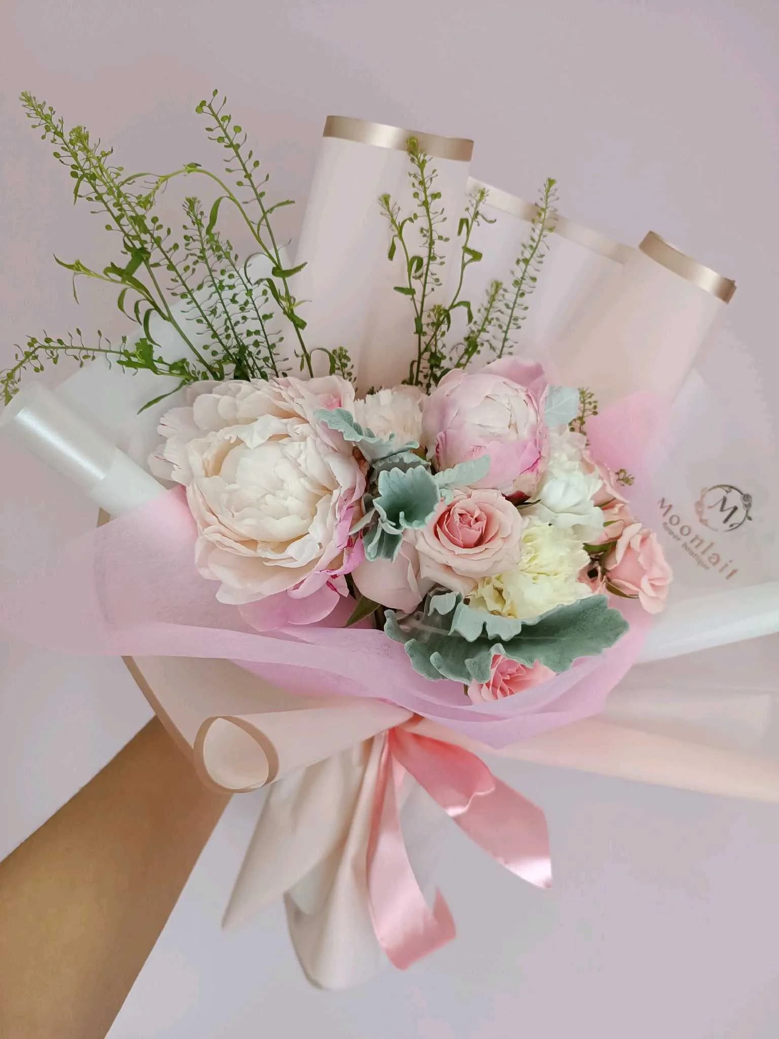 Bouquet de 3 Peonias
