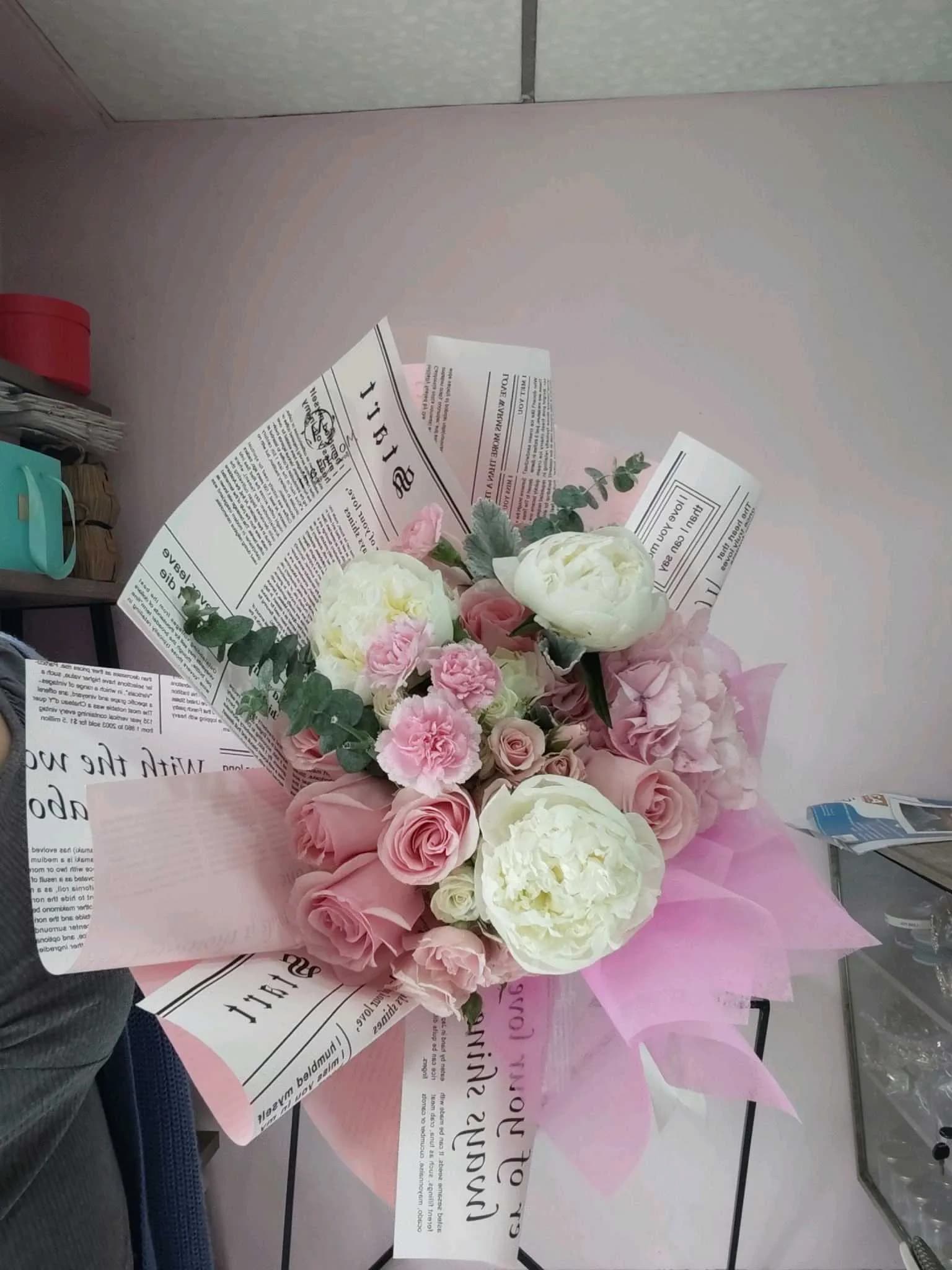 Bouquet de 3 Peonias
