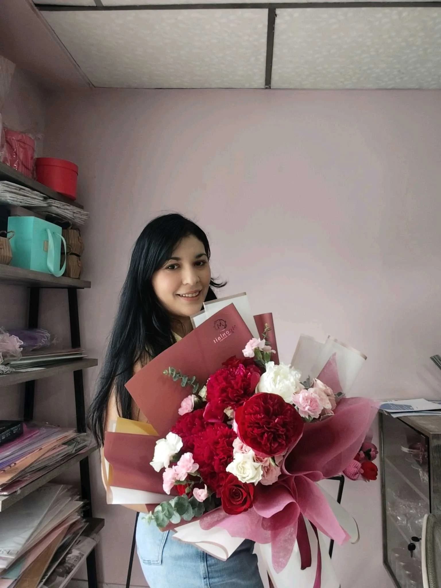 Bouquet de 3 Peonias